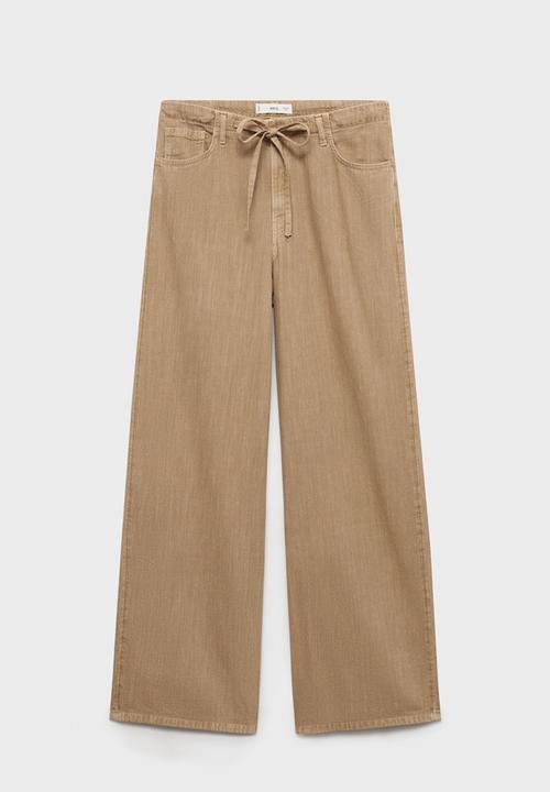MANGO - Trousers Mery - Light/Pastel Brown