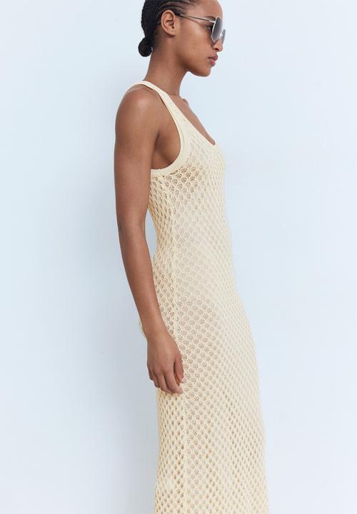 MANGO - Dress Juancho - Light Beige