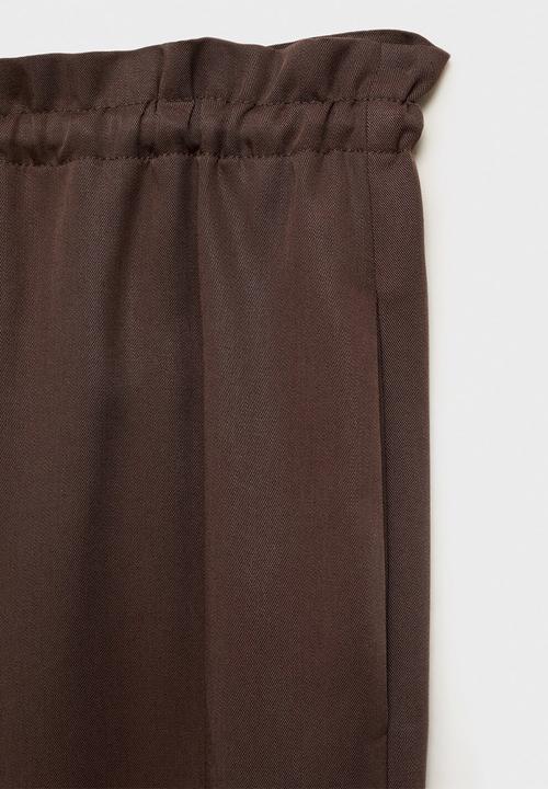 MANGO - Trousers Cel - Dark Brown