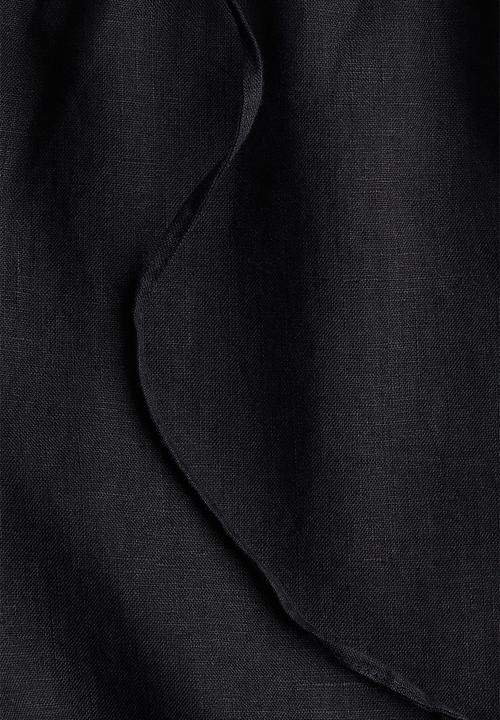 H&M - Linen drawstring trousers - black