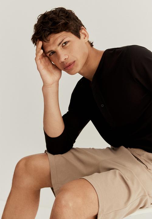 H&M - Relaxed fit knee-length piqué shorts - beige