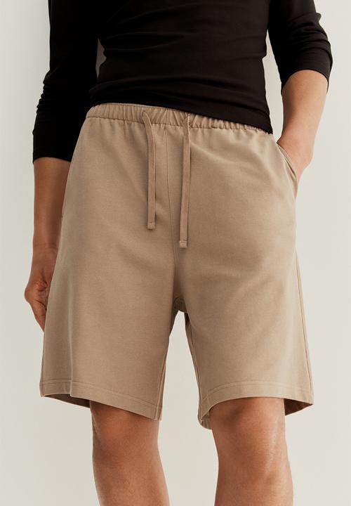 H&M - Relaxed fit knee-length piqué shorts - beige