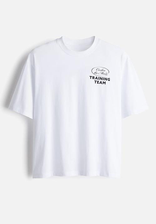 H&M - Boxy-style sports t-shirt with drymove™ - white training team
