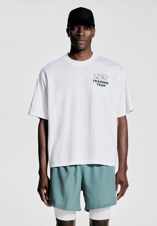 H&M - Boxy-style sports t-shirt with drymove™ - white training team