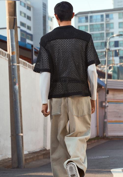 H&M - Loose fit resort shirt - black