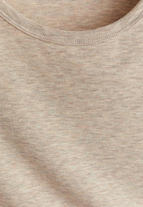 H&M - Regular fit lyocell-blend t-shirt - beige marl
