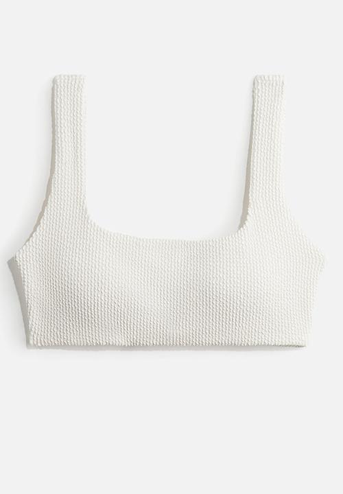 H&M - Padded bikini top - white