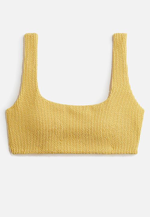 H&M - Padded bikini top - yellow