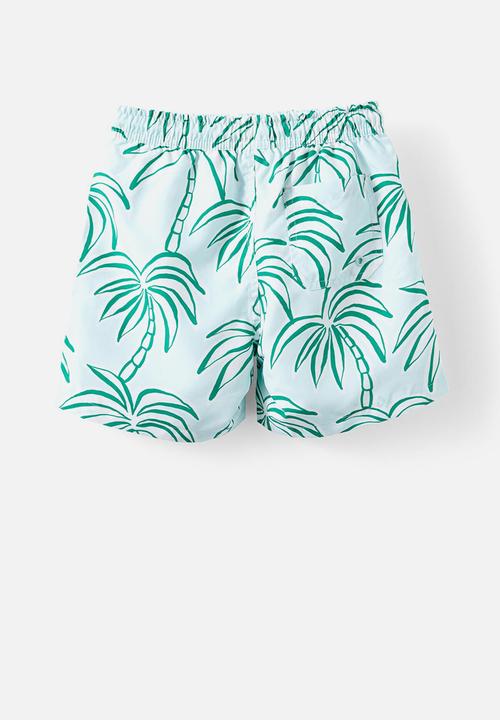 Cotton On - Bailey board short - ice mint/palms