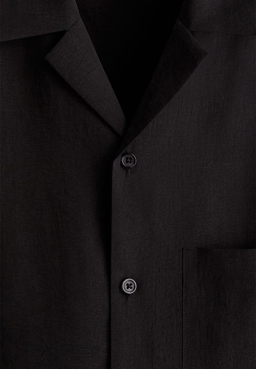 H&M - Loose fit resort shirt - black