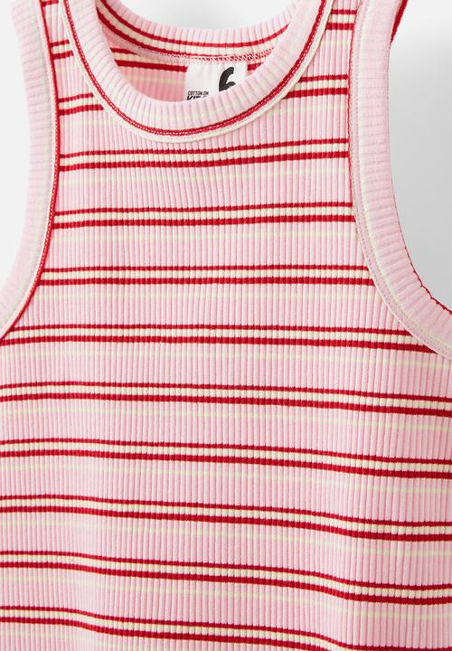 Cotton On - Eleanor tank - fairy pink/rainbow