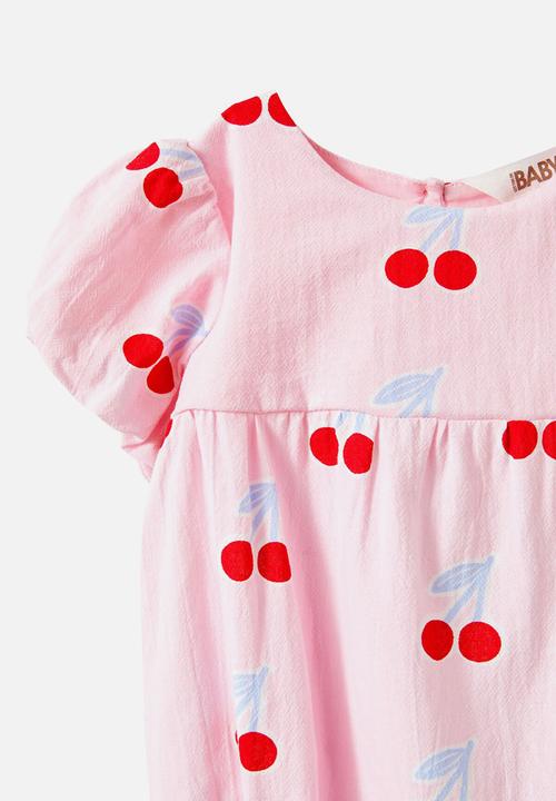 Cotton On - Perry short sleeve bubbysuit - blush pink/cherries