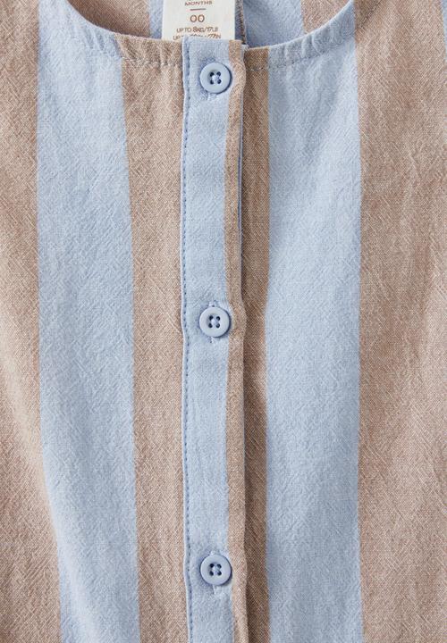 Cotton On - Jack sleeveless playsuit - dawn blue & oatmilk stripe