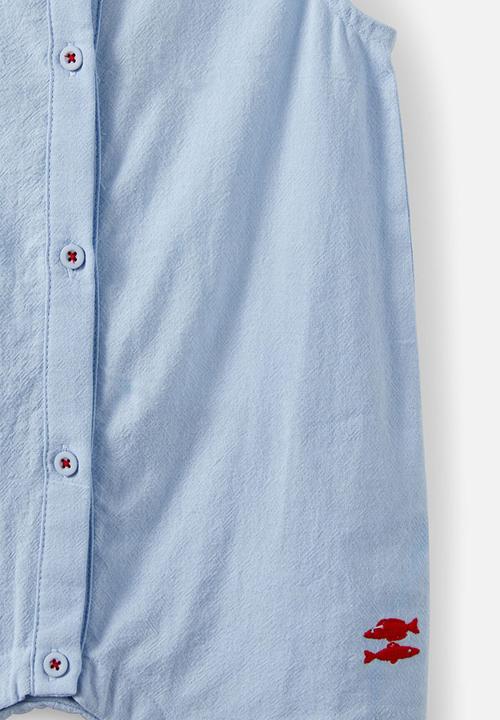 Cotton On - Jack sleeveless playsuit - dawn blue