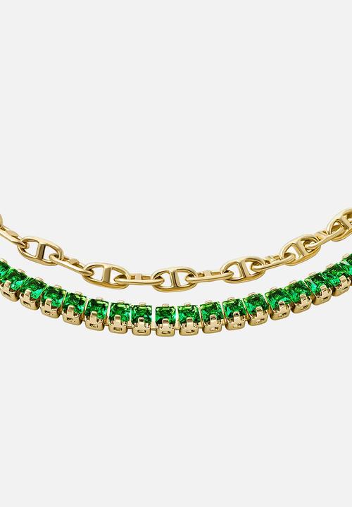 Fossil - Heritage Chain JA7272710 - gold & green