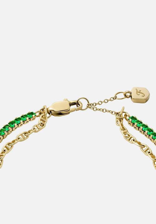 Fossil - Heritage Chain JA7272710 - gold & green