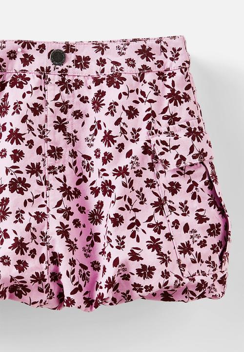 Cotton On - Kelly balloon skirt - chalky mauve/floral