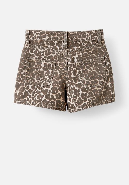 Cotton On - Alayna aline denim skort - summer leopard