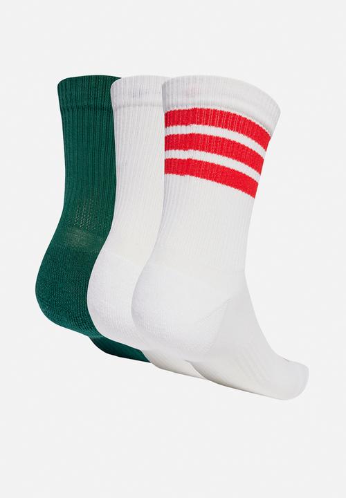adidas Performance - Logo Socks 3 Pairs -White/white/powder plum Multi