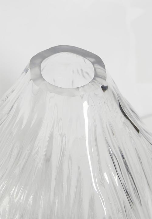 Silk By Design - Ribbed bud glass vase