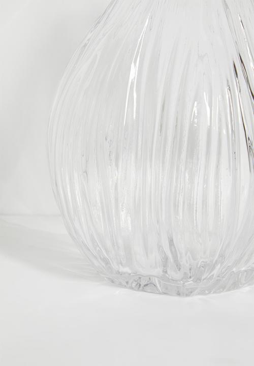 Silk By Design - Ribbed bud glass vase