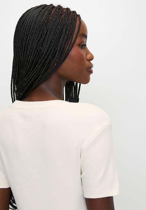 POLO - Wmn Lucy s/s Ribbed T-Shirt - Off White