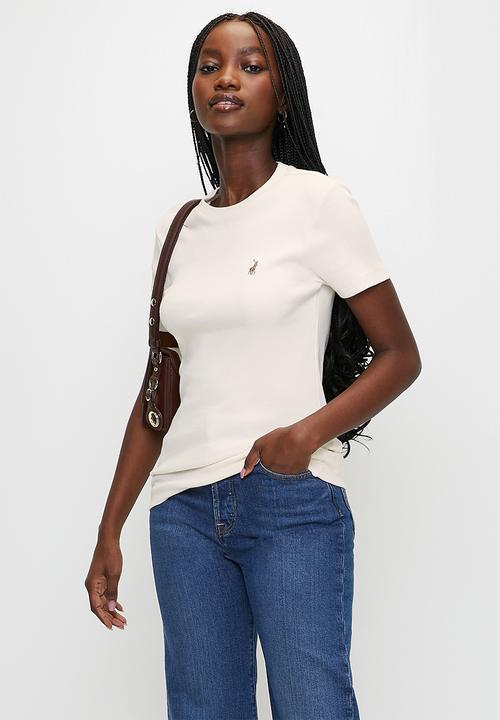 POLO - Wmn Lucy s/s Ribbed T-Shirt - Off White