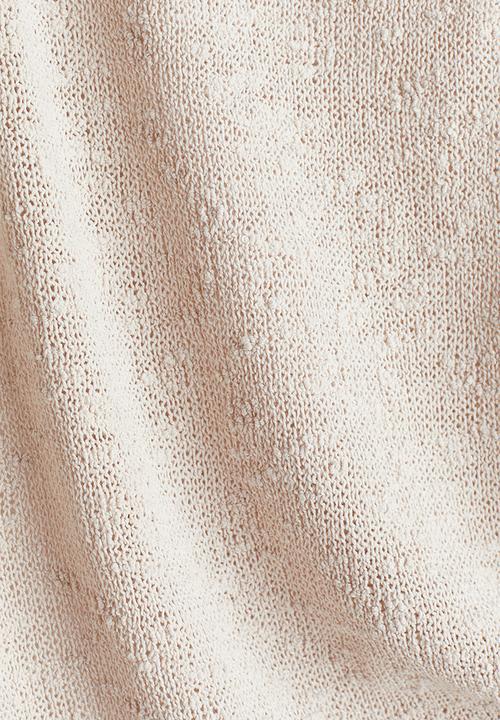 H&M - Textured-knit vest top - light beige