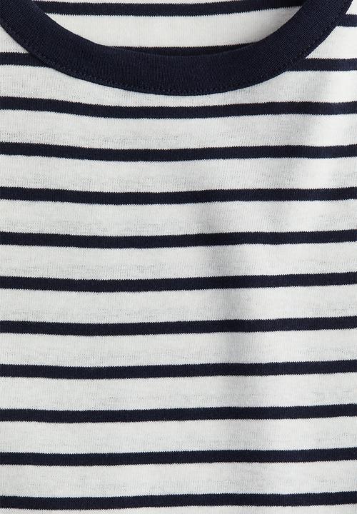 H&M - Fitted T-shirt - white striped