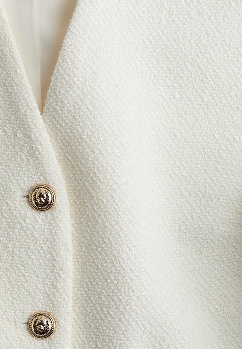H&M - Bouclé waistcoat - cream