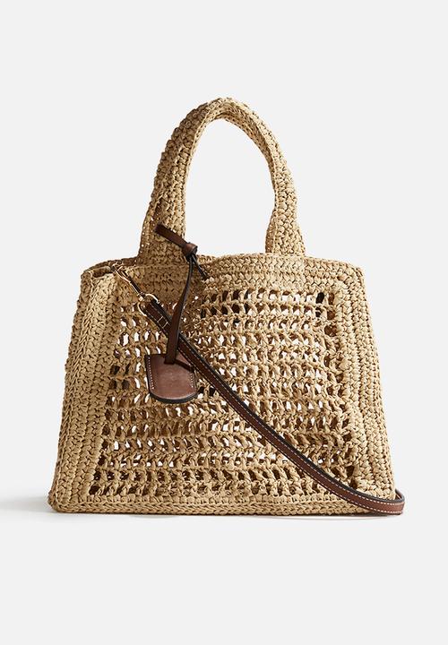 H&M - Straw crossbody bag - beige