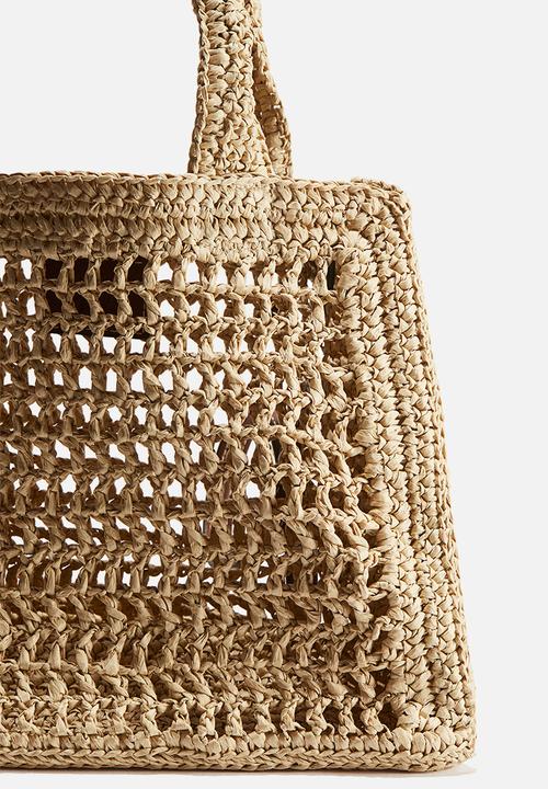 H&M - Straw crossbody bag - beige