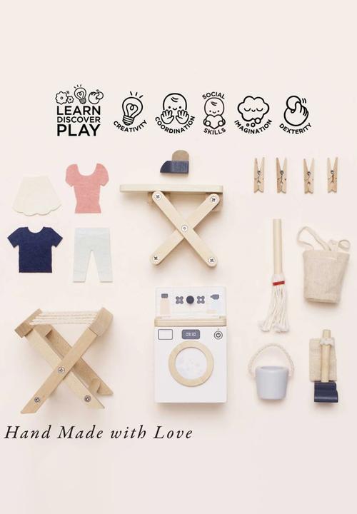 Le Toy Van - 16 Pcs Laundry Room - off white