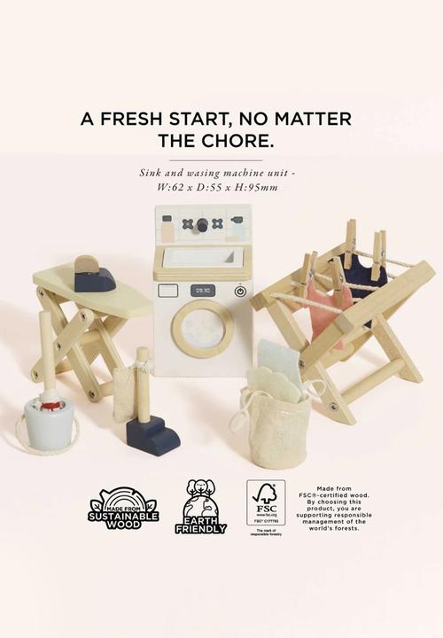 Le Toy Van - 16 Pcs Laundry Room - off white