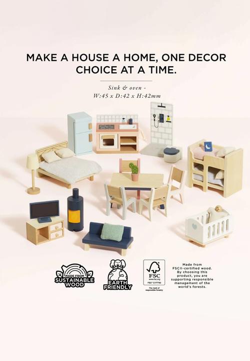 Le Toy Van - 35 Pcs Furniture Set - multi