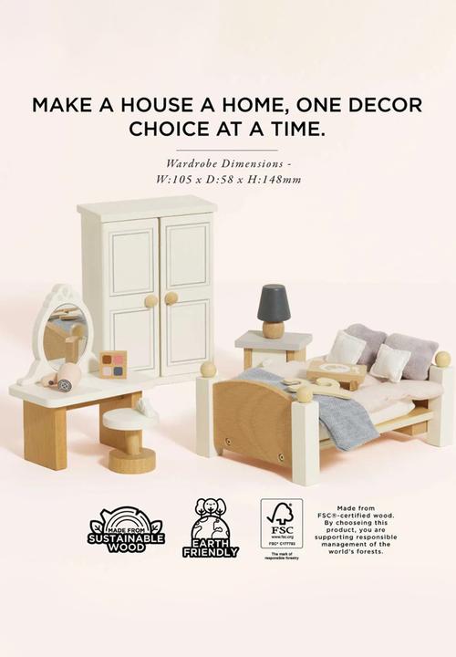 Le Toy Van - 19 Pcs Bedroom furniture - multi