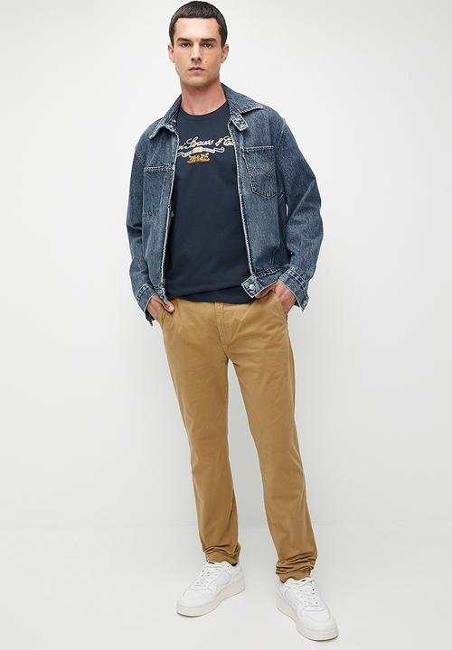 Levi’s® - Ss Relaxed Fit Tee - Ls&Co Prep Script Navy Blazer Graphic