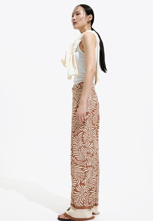 H&M - Wide trousers - brown patterned