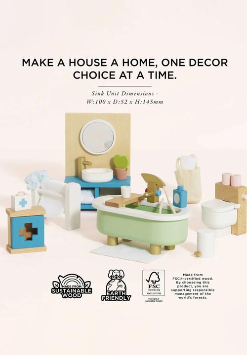 Le Toy Van - 19 Pc bathroom furniture - multi