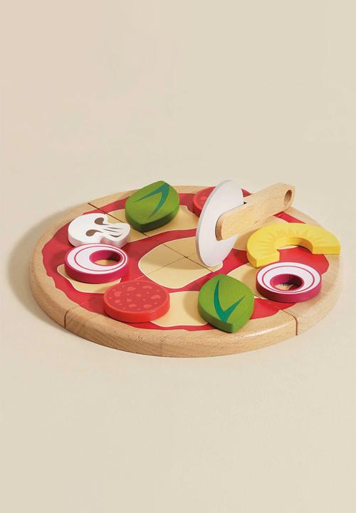 Le Toy Van - 13Pcs Pizza & Toppings with Slice Cutter - multi