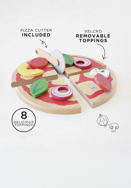 Le Toy Van - 13Pcs Pizza & Toppings with Slice Cutter - multi