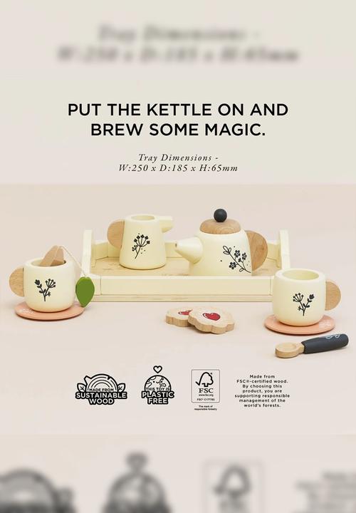 Le Toy Van - 12Pcs Tea Set & Tray - multi
