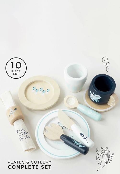 Le Toy Van - 10Pcs  Cutlery & Dinner Set - multi