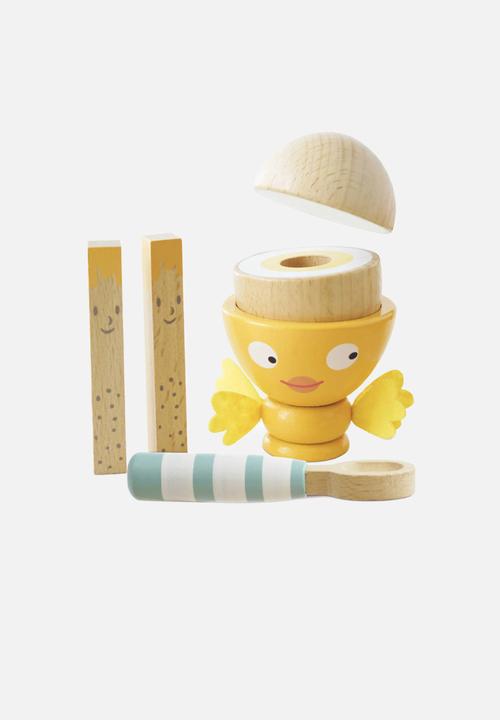 Le Toy Van - 6 Pcs Egg Cup & Soldiers - multi