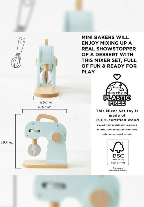 Le Toy Van - 8Pcs Bakers Mixer Set - multi