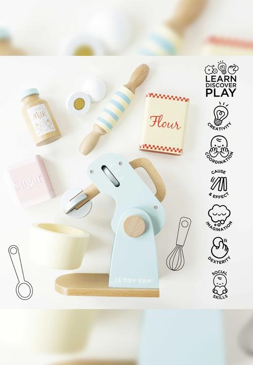 Le Toy Van - 8Pcs Bakers Mixer Set - multi