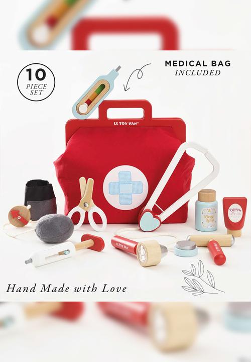 Le Toy Van - 10Pcs  Vintage Doctor Roleplay Kit - multi