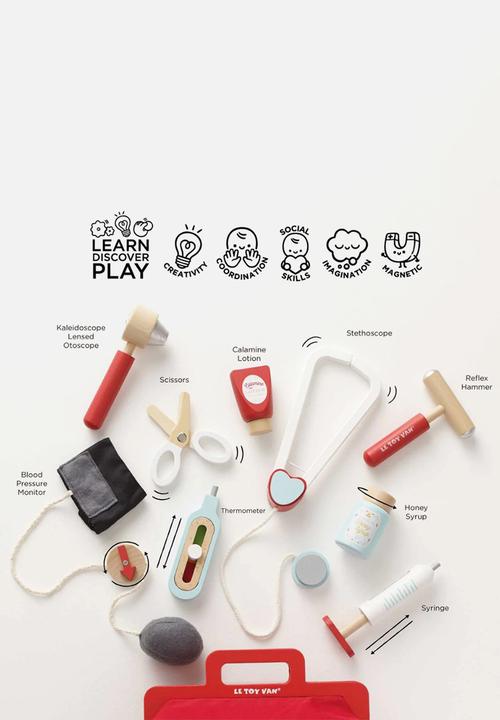 Le Toy Van - 10Pcs  Vintage Doctor Roleplay Kit - multi