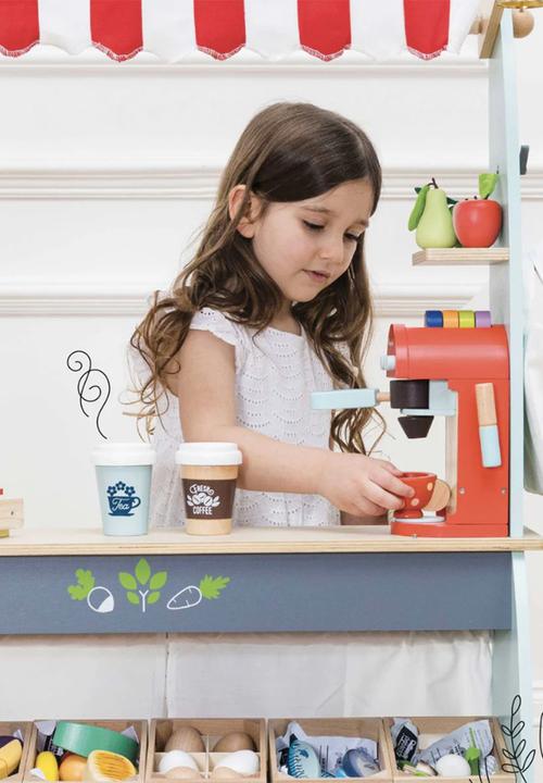 Le Toy Van - 9Pcs  Coffee Machine & Pods - multi