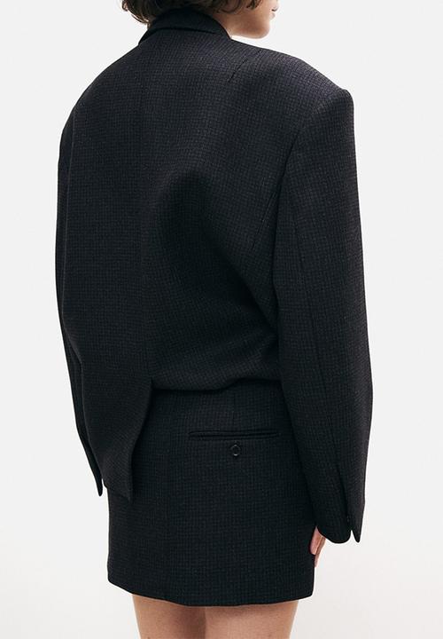 H&M - H&M Studio: Wool-blend tailored mini skirt  - black